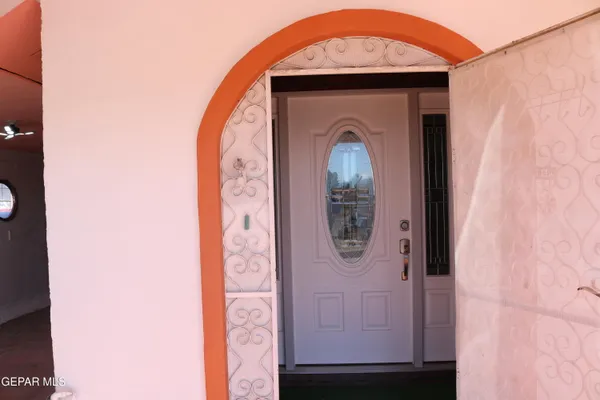 a view of a mirror in a room