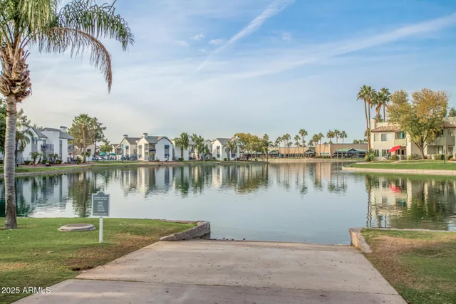 a view of lake with houses