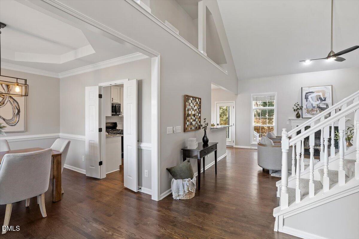 327 Whitney Lane Durham, NC 27713 - Photo 2 of 33 a view of a livingroom with furniture and hardwood floor