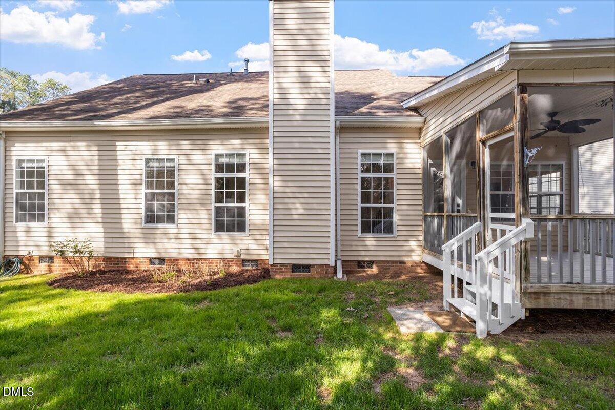327 Whitney Lane Durham, NC 27713 - Photo 29 of 33 a view of backyard with a garden and deck