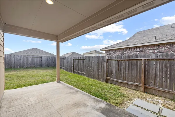 a backyard of a house