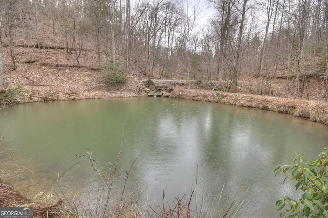 a backyard of a house with plants and outdoor seating