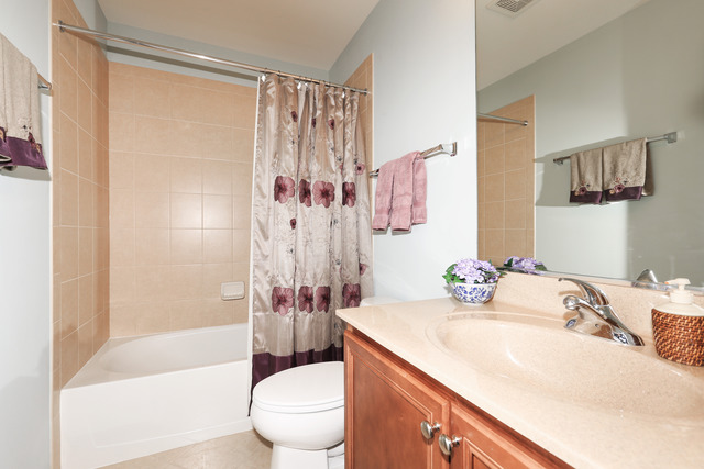 2808 Commons Drive Glenview, IL 60026 - Photo 10 of 14 a bathroom with a sink toilet and shower