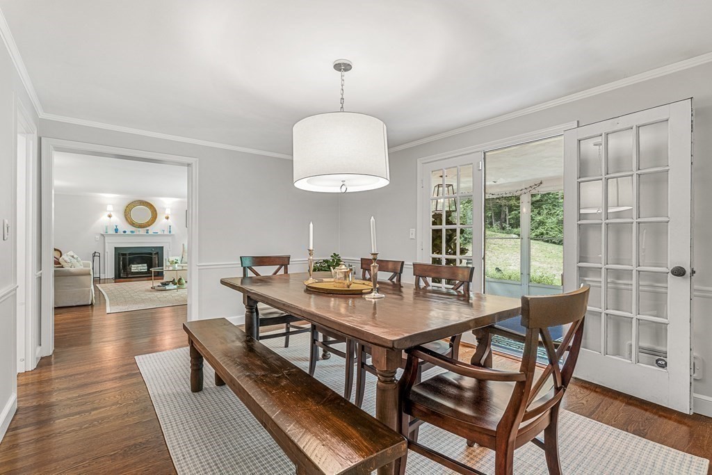 104 Westgate Wellesley, MA 02481 - Photo 9 of 31 a view of a dining room with furniture window and wooden floor