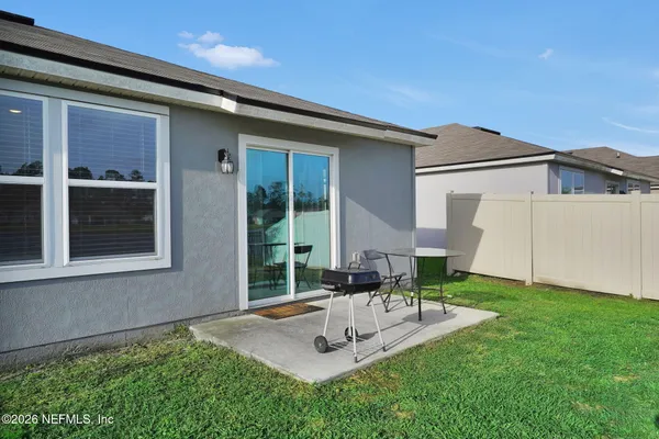 a house view with a garden space