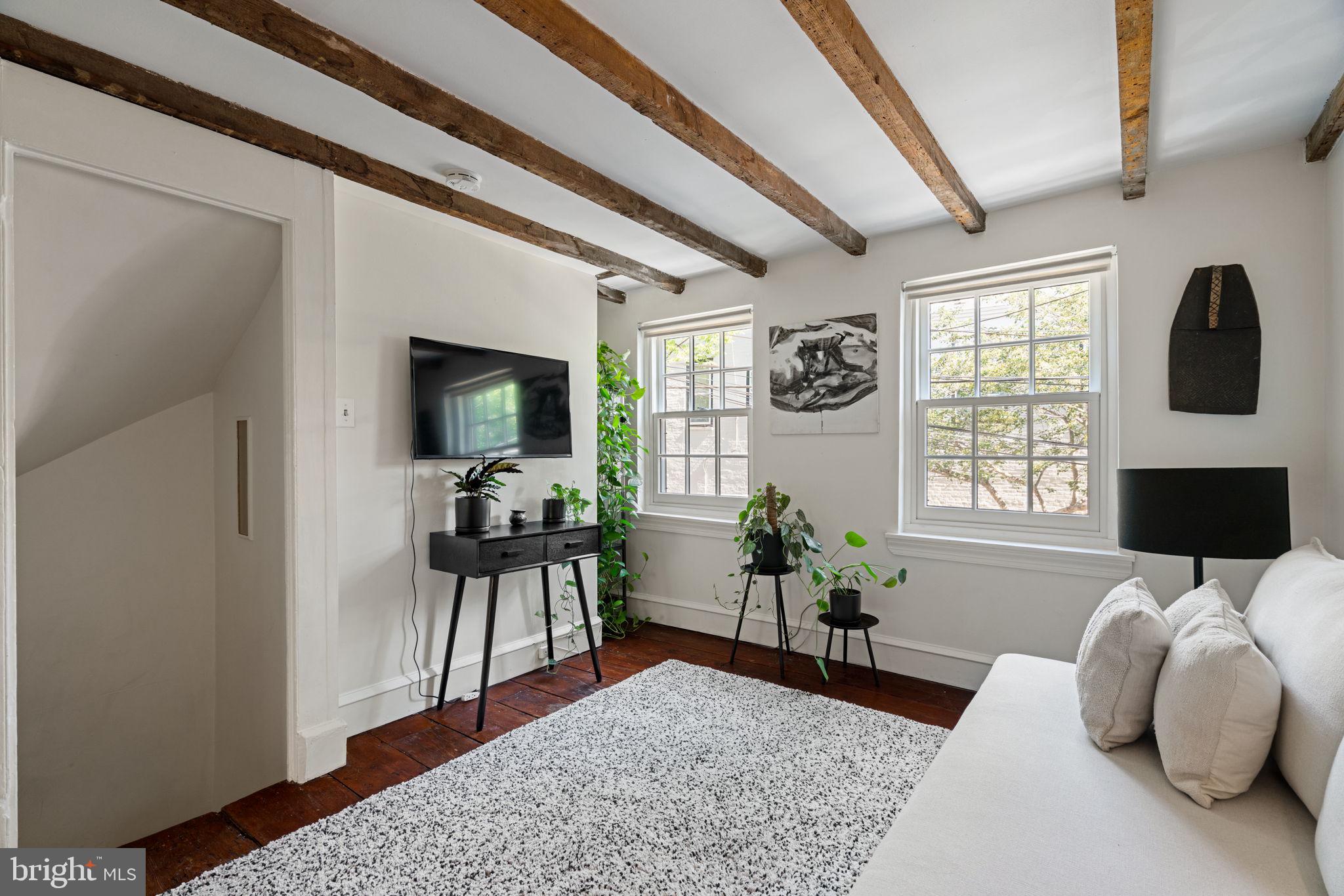 142 Carpenter Street Philadelphia, PA 19147 - Photo 33 of 49 a living room with furniture and a flat screen tv