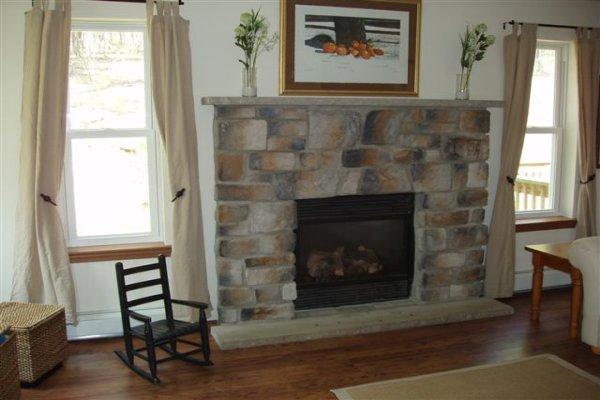1562 Bush Road Cresco, PA 18326 - Photo 7 of 30 a fireplace with a wooden floor in a living room