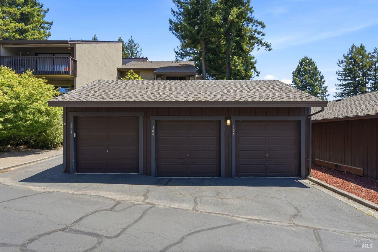300 Los Alamos Road, Unit 104 Santa Rosa, CA 95409 - Photo 36 of 41 Detached garage space for the unit is conveniently located near entrance to building.