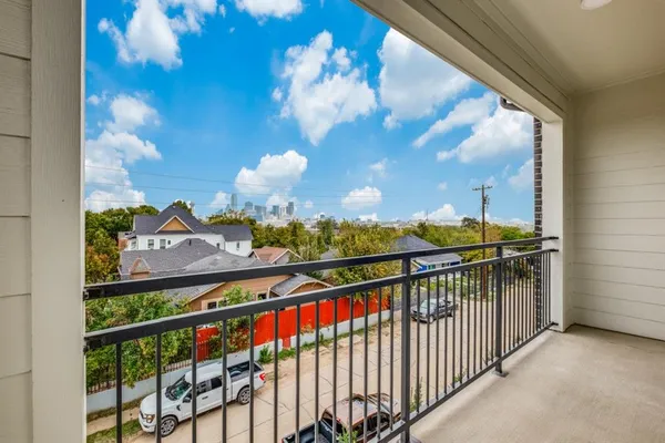 a view of a balcony