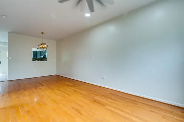 an empty room with a window
