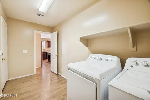 a view of utility room with washer and dryer