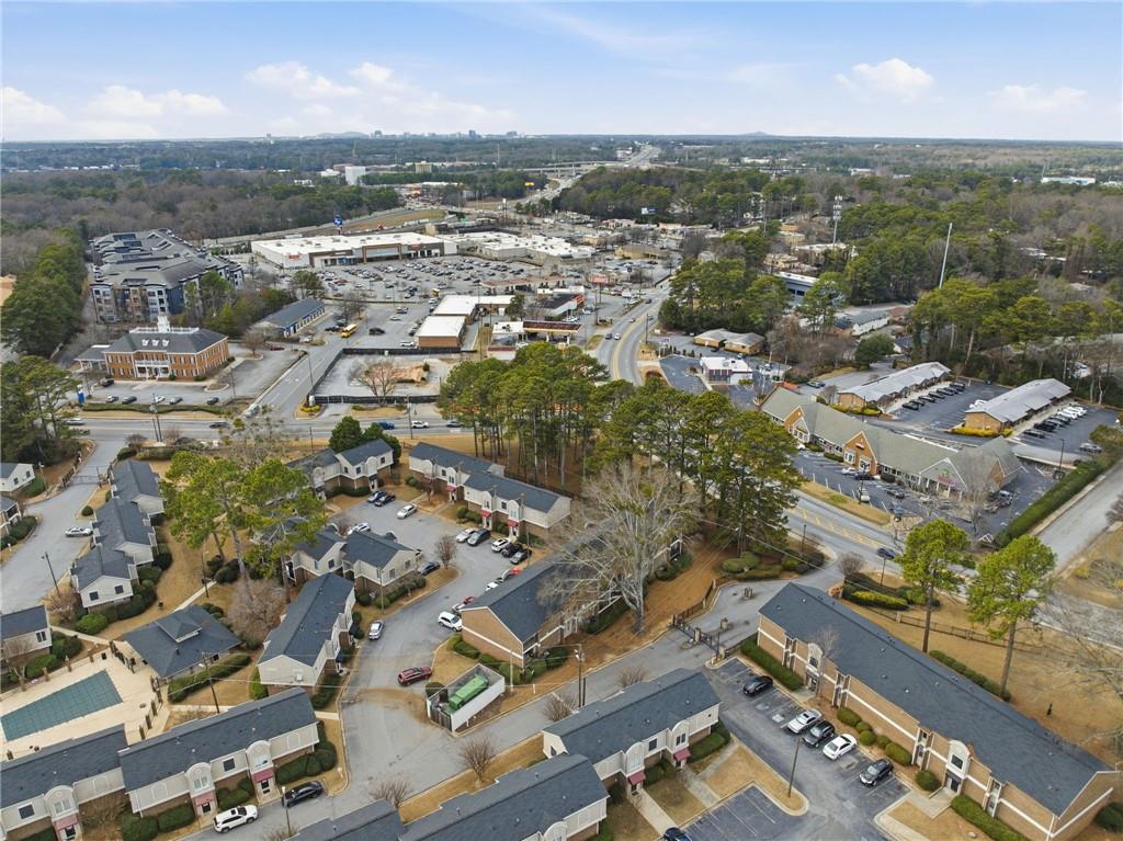 3301 Henderson Mill Road, Unit J1 Atlanta, GA 30341 - Photo 34 of 38 an aerial view of a city with lots of residential buildings