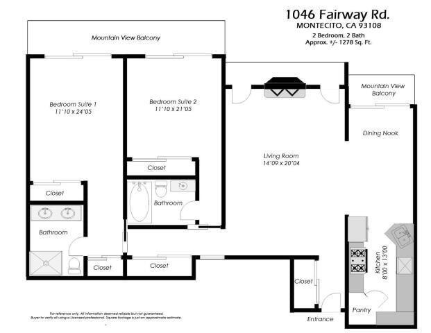 1046 Fairway Road Montecito, CA 93108 - Photo 24 of 24 Floorplan