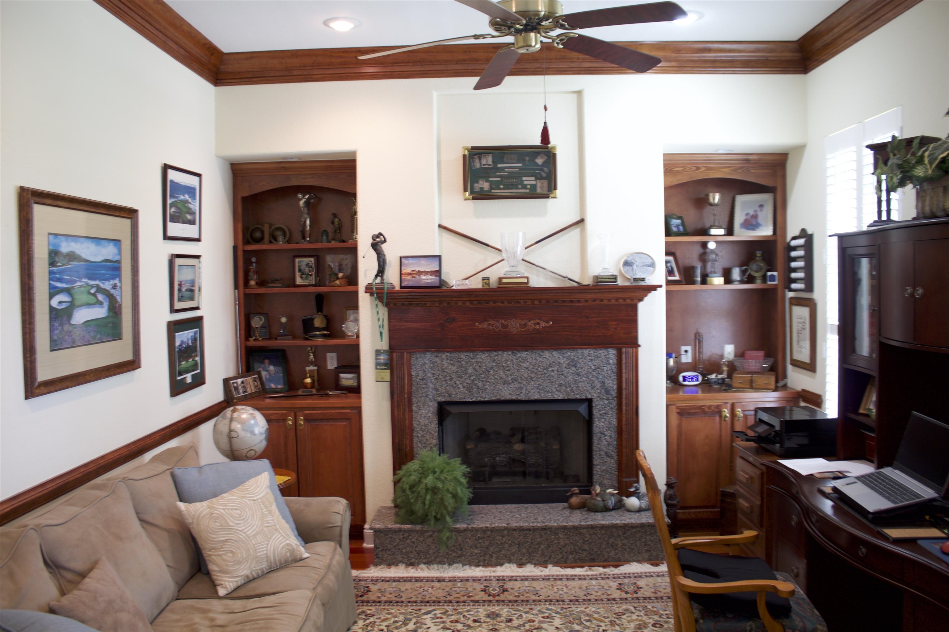 3656 Prestwick Circle Gulf Shores, AL 36542 - Photo 13 of 35 Fireplace in Study