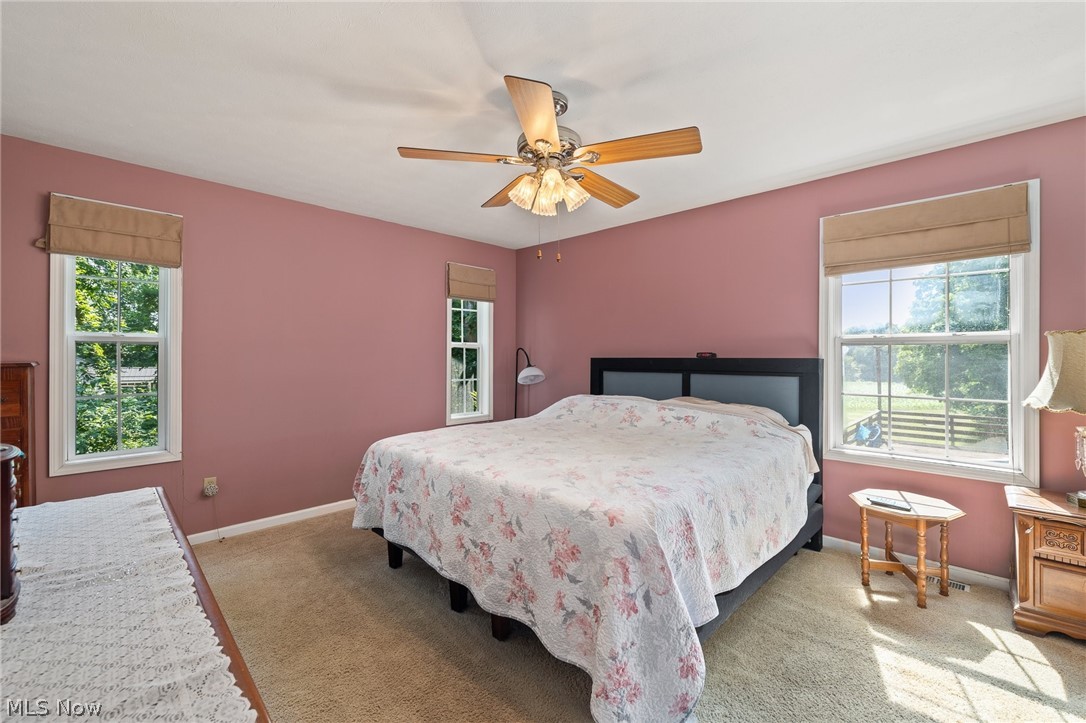 2335 South Funk Road Wooster, OH 44691 - Photo 14 of 47 Carpeted bedroom featuring ceiling fan