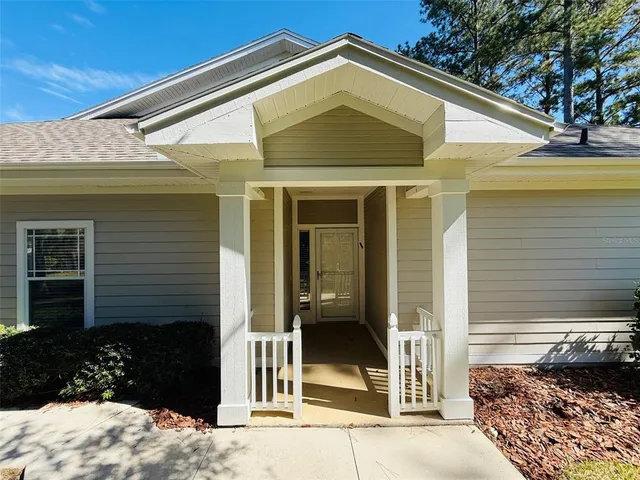 a front view of a house