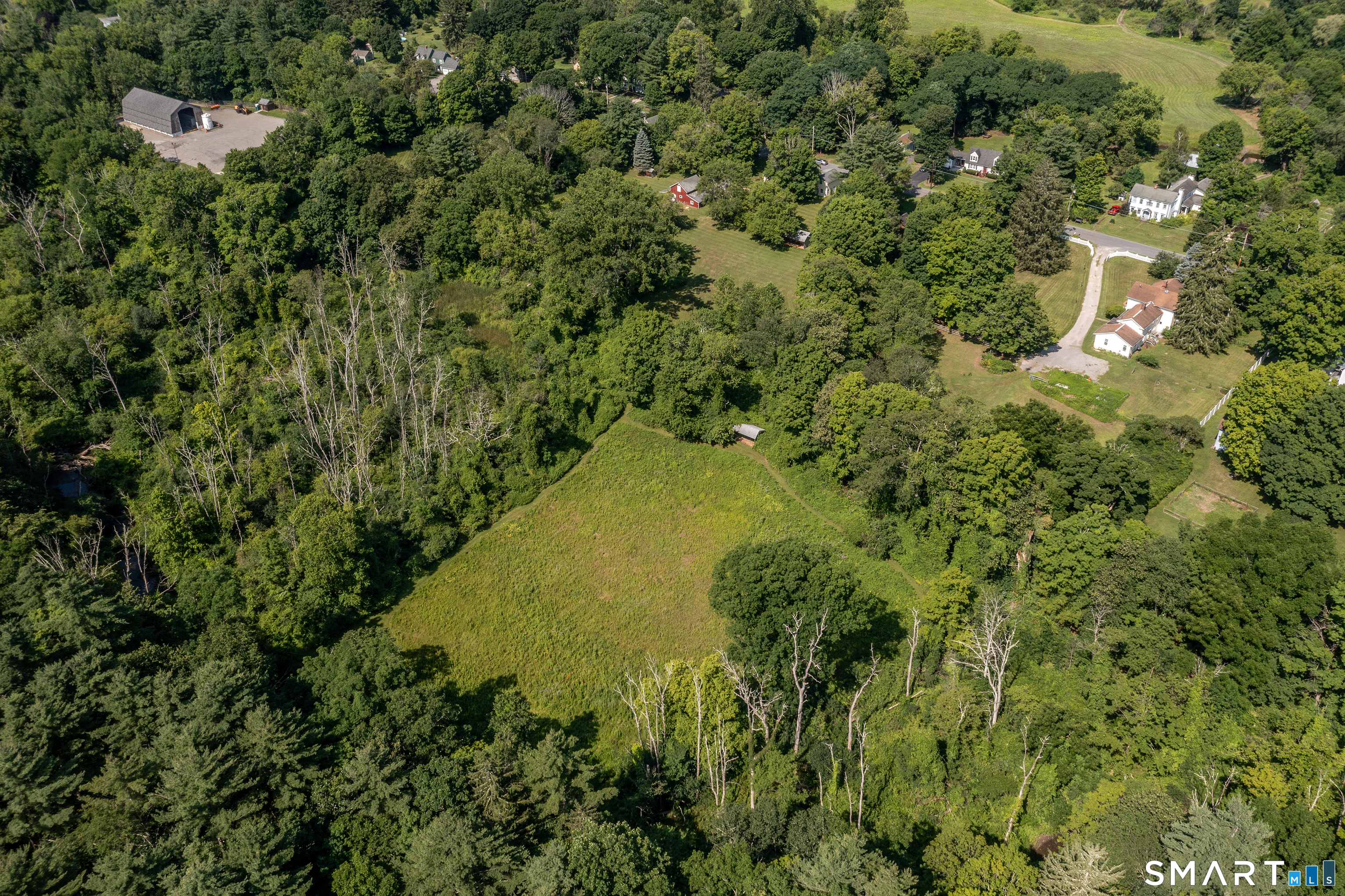 88 Sharon Valley Road Sharon, CT 06069 - Photo 35 of 37 Aerial view w/2nd run-in lower field