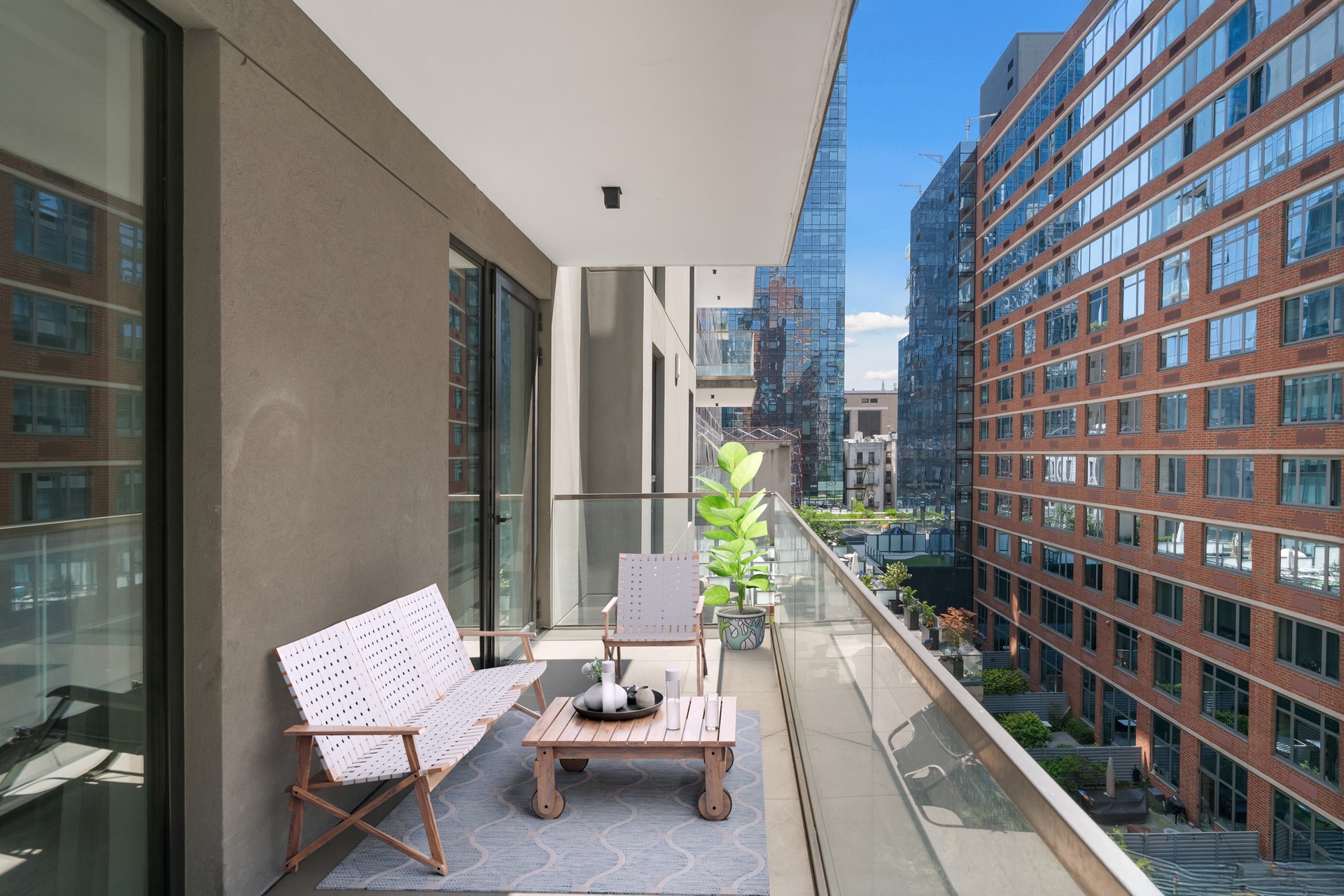 522 West 29th Street, Unit 5B Manhattan, NY 10001 - Photo 13 of 21 a balcony with outdoor seating and stairs
