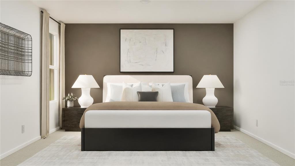 5620 Morant Bay Path Kissimmee, FL 34758 - Photo 18 of 34 a bed sitting in a bedroom next to a window