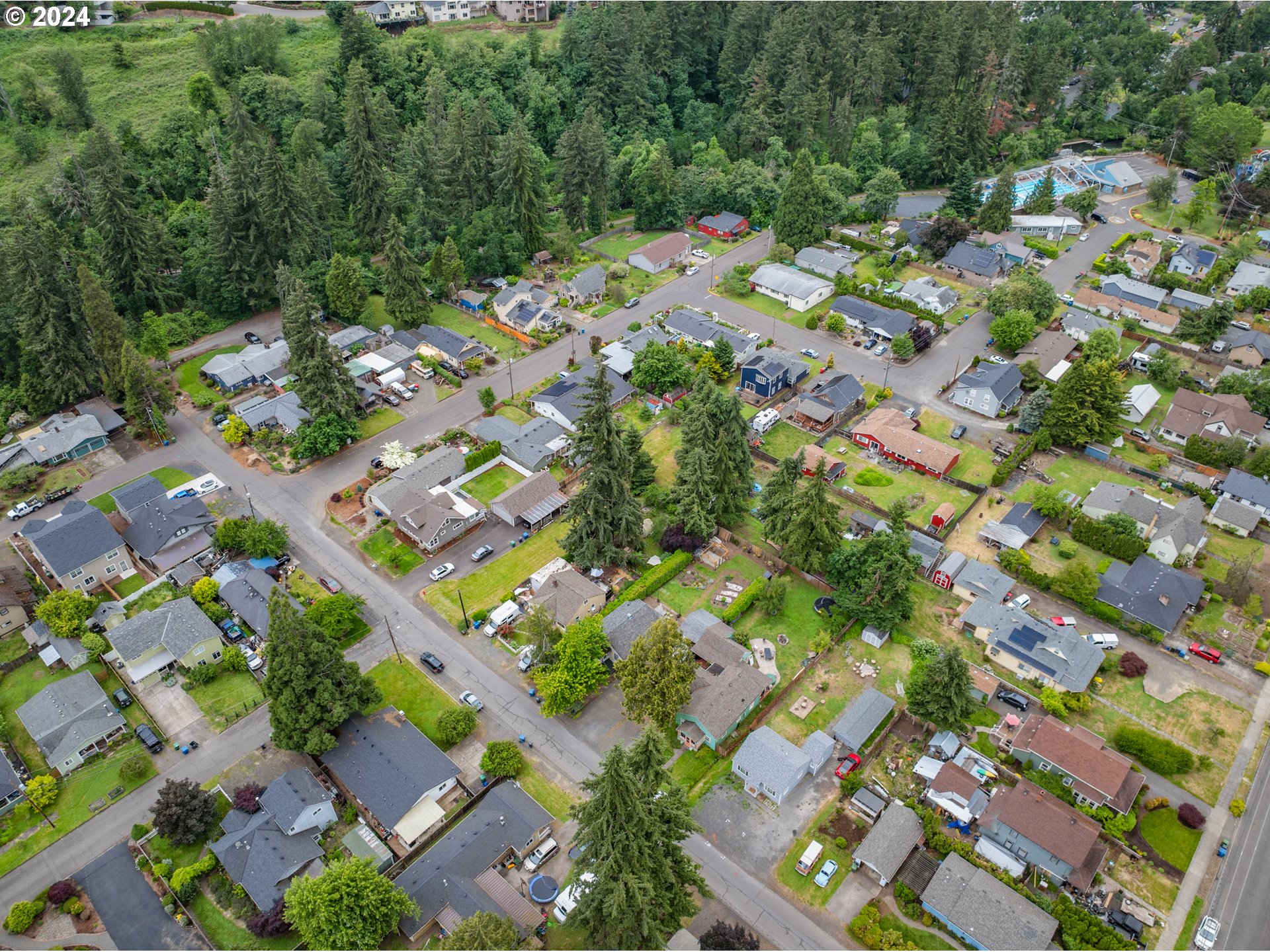Cowing Silverton, OR 97381 - Photo 4 of 27 an aerial view of residential houses with outdoor space