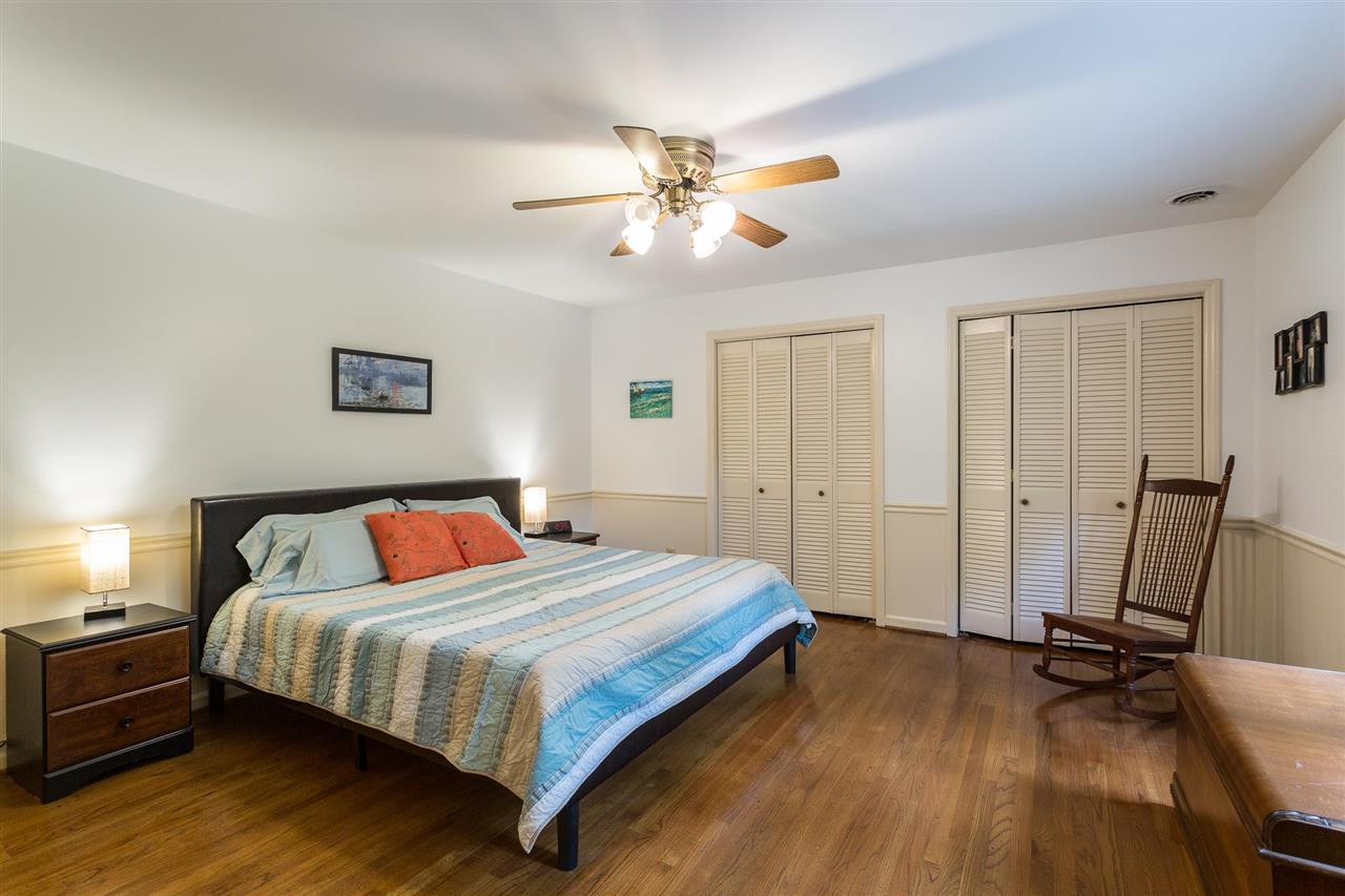 7809 Harps Mill Road Raleigh, NC 27615 - Photo 19 of 30 Located on the 2nd floor and features hardwood floors, double closets, and ceiling fan Master Bedroom
