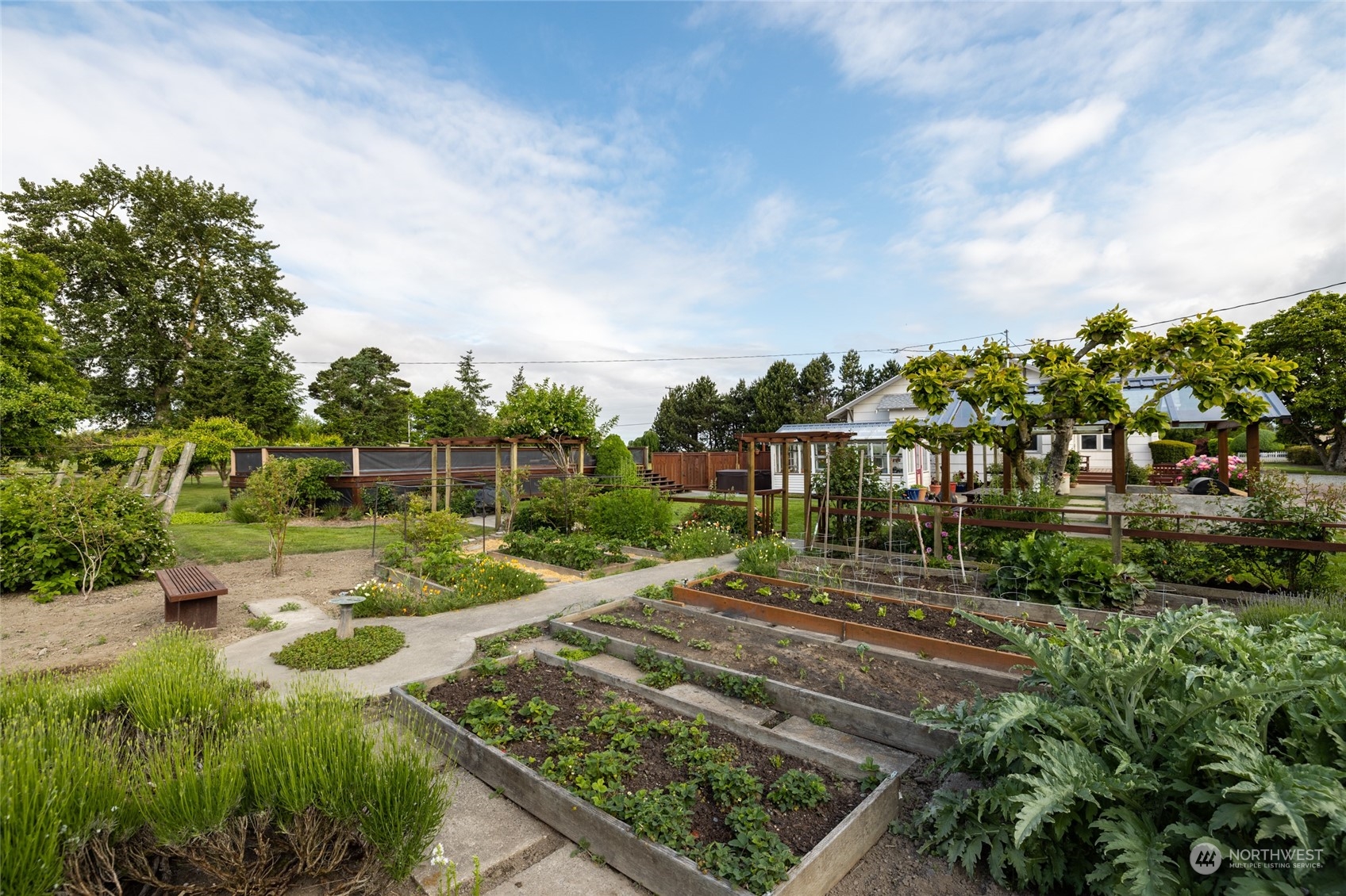 16244 Field Road Bow, WA 98232 - Photo 31 of 40 a view of a backyard with pathway
