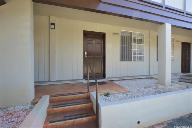 a view of front door of house