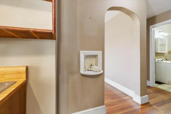 a bathroom with a shower and a toilet