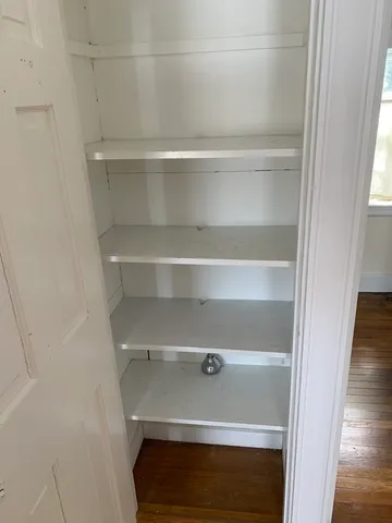 a close view of closet