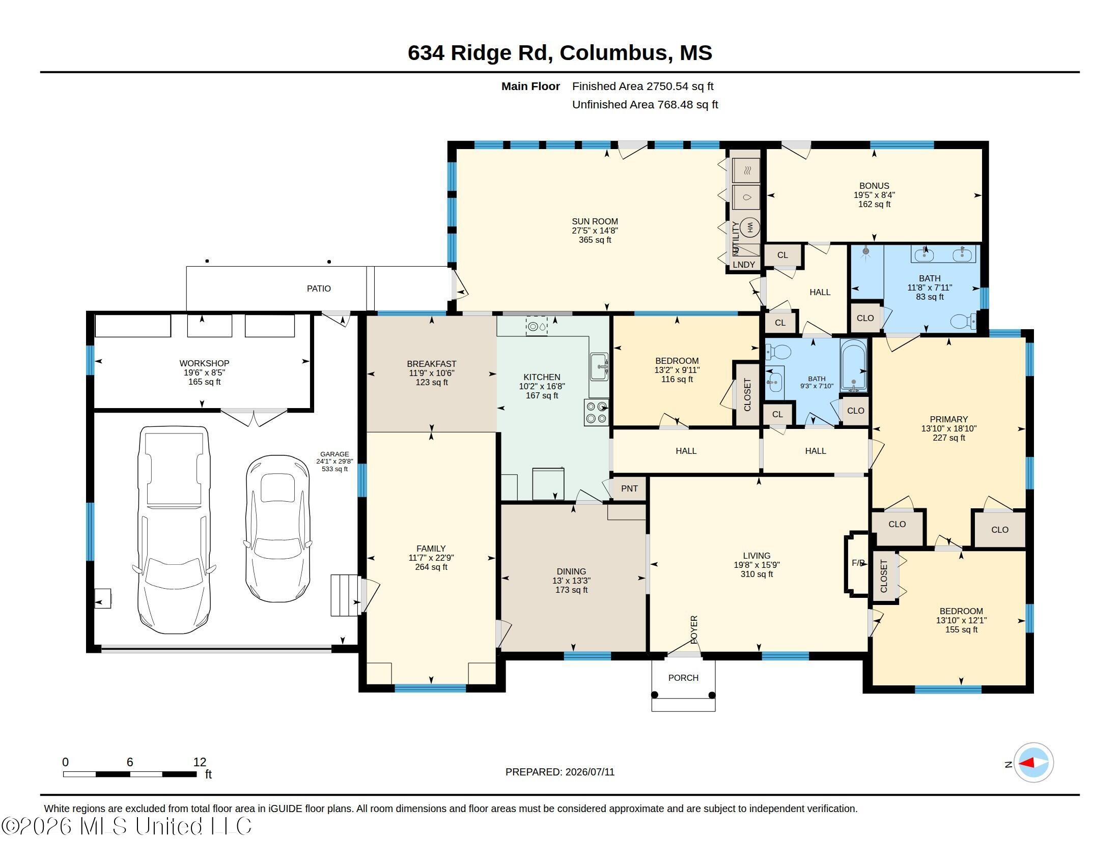 634 Ridge Road Columbus, MS 39705 - Photo 37 of 37 634 Floor Plan