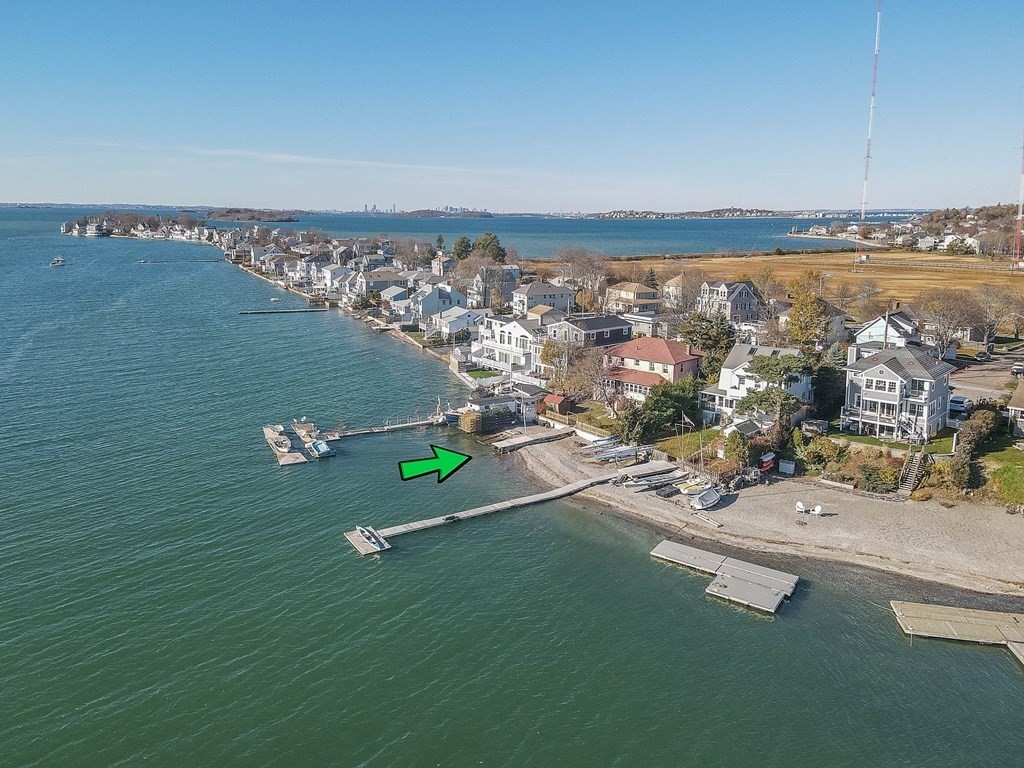 91 Edgewater Road Hull, MA 02045 - Photo 2 of 41 an aerial view of a house with a ocean view