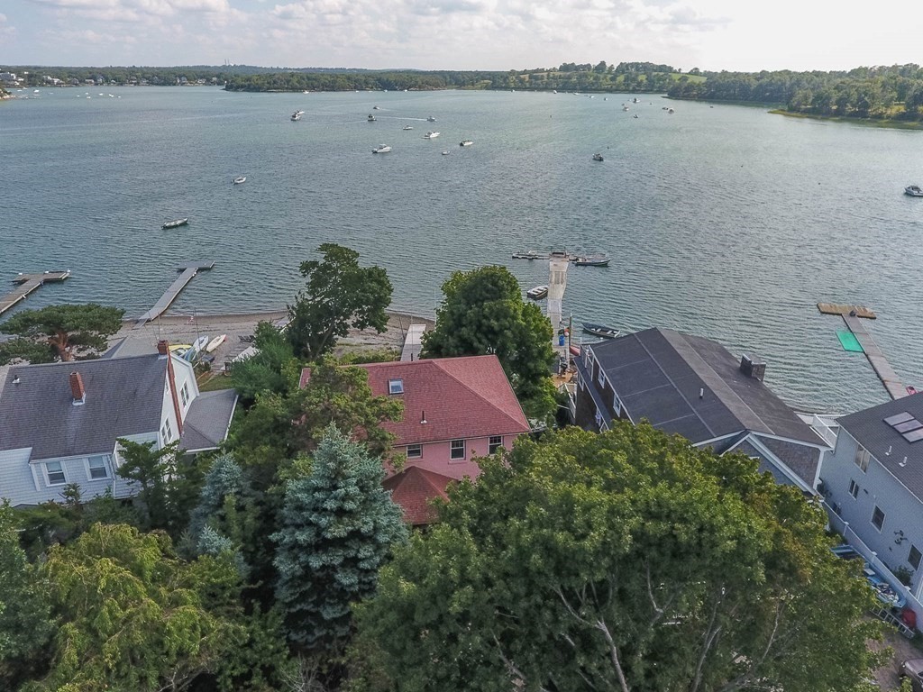 91 Edgewater Road Hull, MA 02045 - Photo 36 of 41 an aerial view of houses with a lake