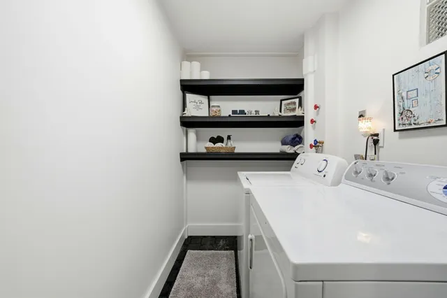 a room with storage and utility