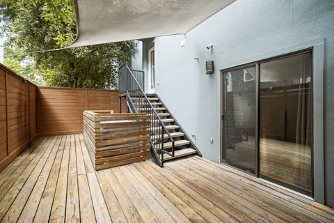 a view of outdoor space and deck