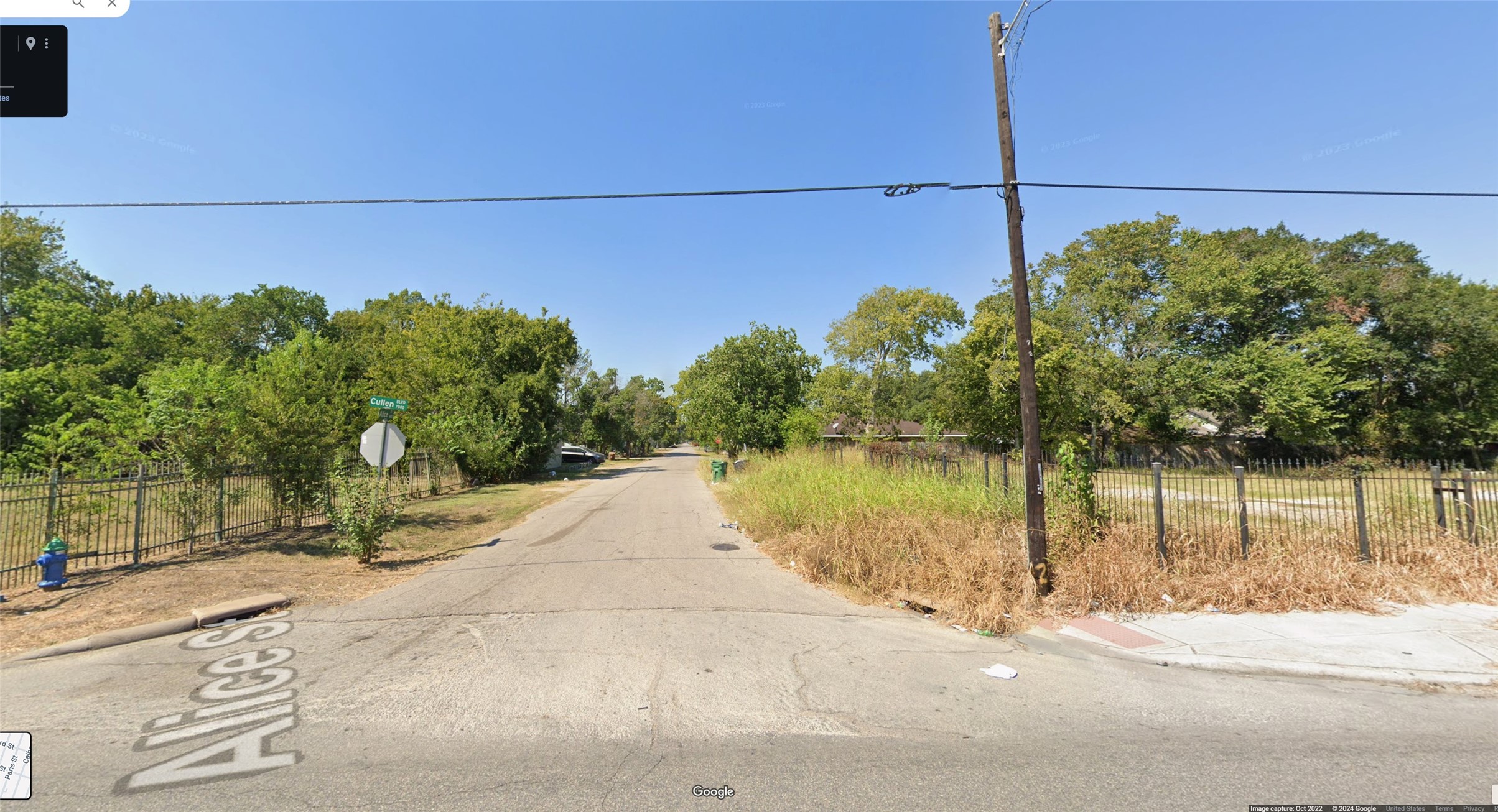 6910 Cullen Boulevard Houston, TX 77021 - Photo 8 of 17 a backyard of a house with lots of green space and lake view