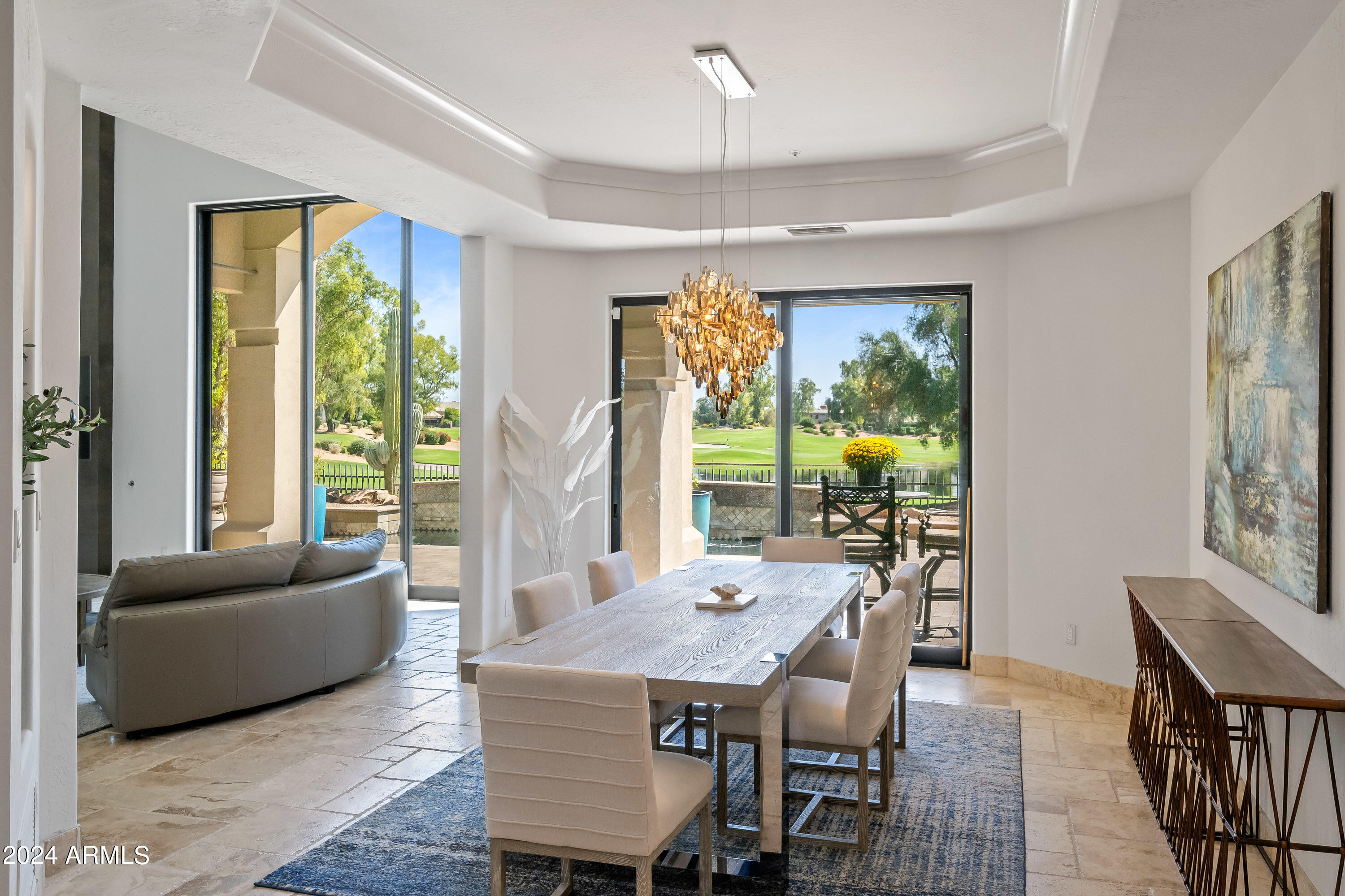7323 East Gainey Ranch Road, Unit 4 Scottsdale, AZ 85258 - Photo 12 of 67 Formal Dining Room Opens to Great Room