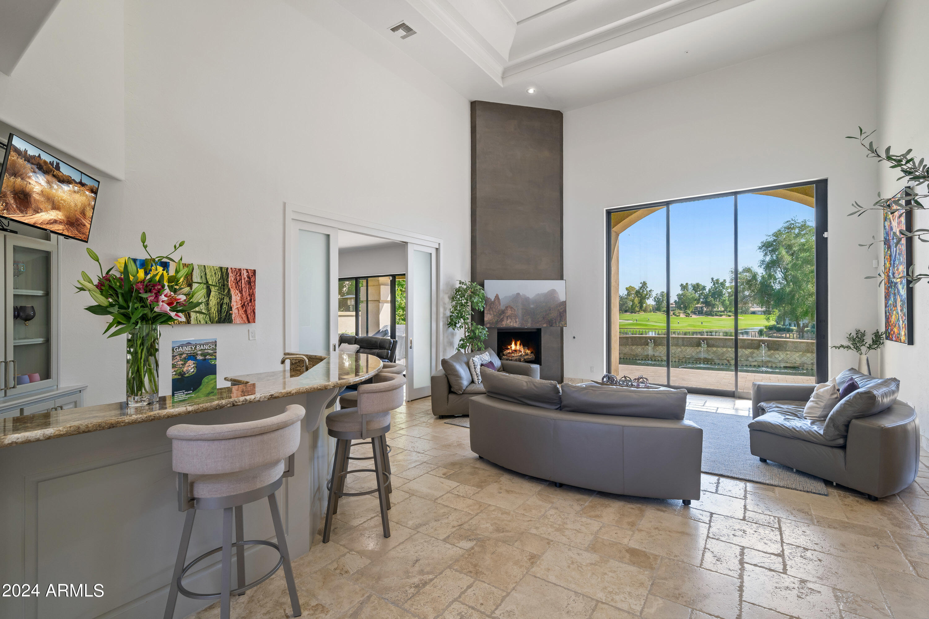 7323 East Gainey Ranch Road, Unit 4 Scottsdale, AZ 85258 - Photo 15 of 67 Open Concept Great Room, Bar, Media Room