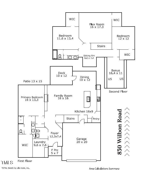 830 Wilbon Road Holly Springs, NC 27540 - Photo 60 of 60 Sketch Pic for MLS