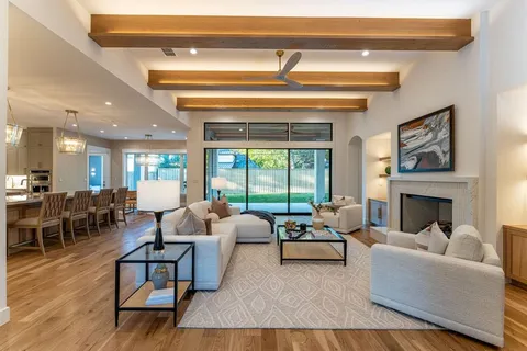 a view of kitchen with cabinets and potted plant
