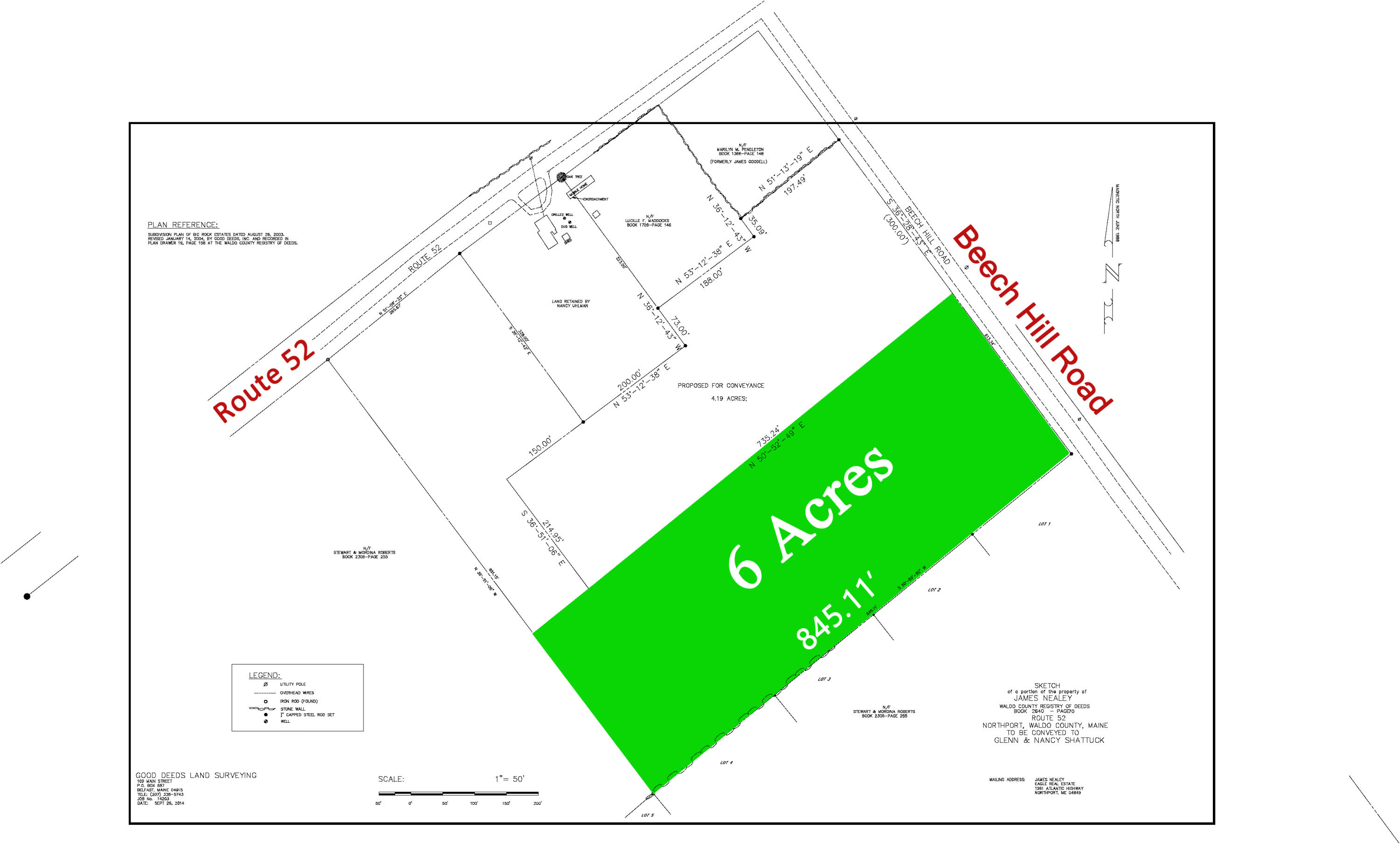 841 Beech Hill Road Northport, ME 04849 - Photo 11 of 11 Survey Nealey Jim 6 ac lot _edited-7