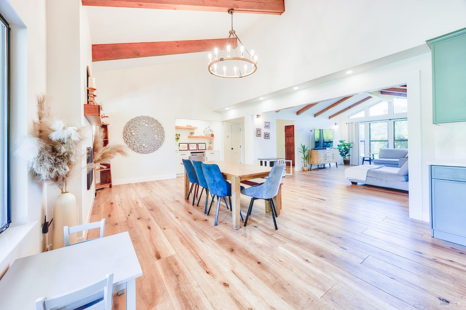 6282 Melita Road Santa Rosa, CA 95409 - Photo 15 of 55 a view of a dining room with furniture window and wooden floor