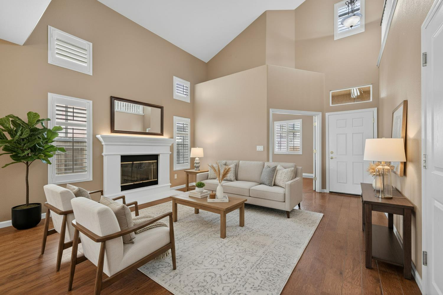 1716 Presidio Way Plumas Lake, CA 95961 - Photo 4 of 43 a living room with furniture and a fireplace