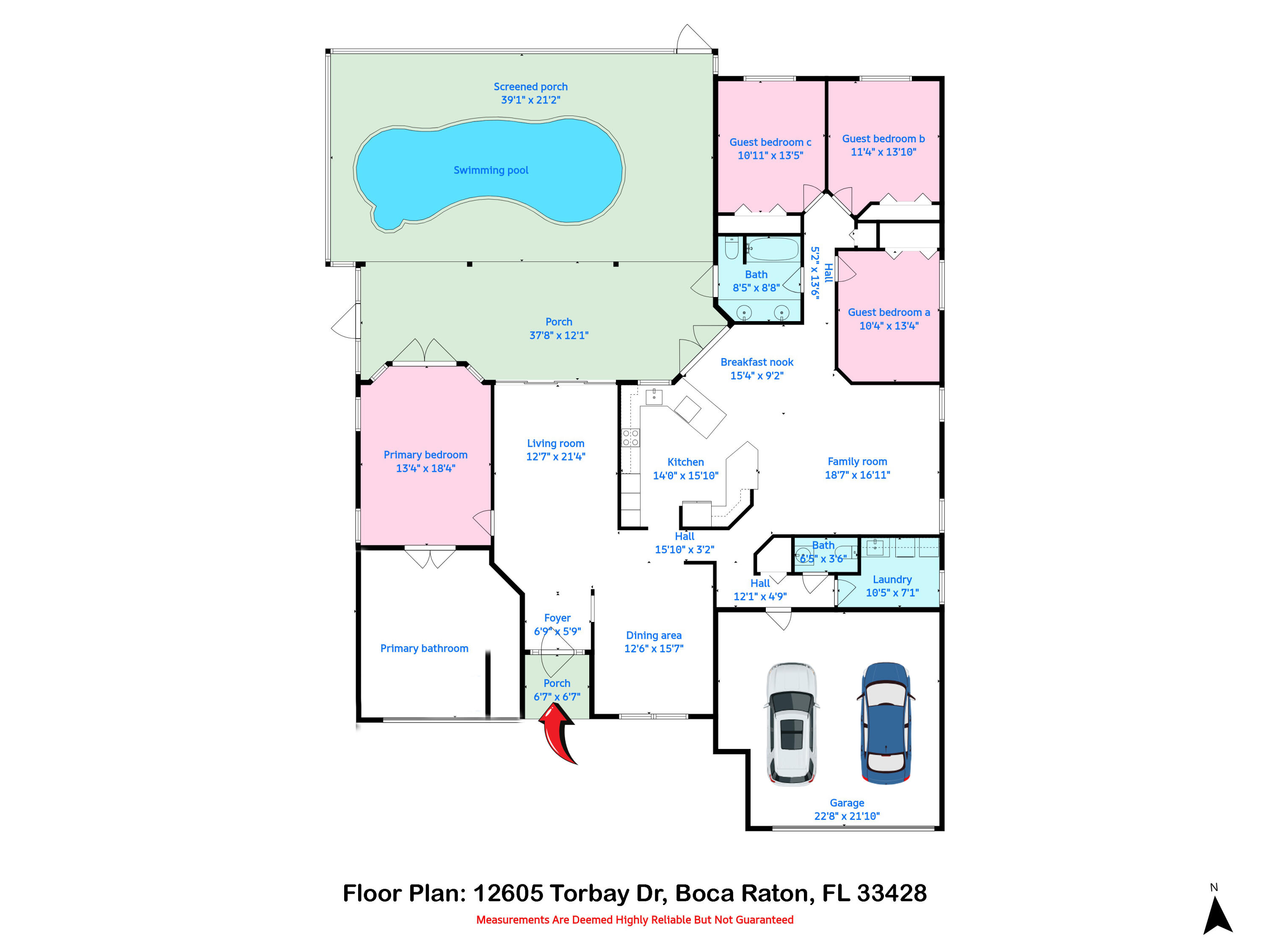 12605 Torbay Drive Boca Raton, FL 33428 - Photo 86 of 86 2 Floor Plan