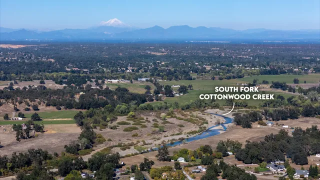 an aerial view of residential building and trees