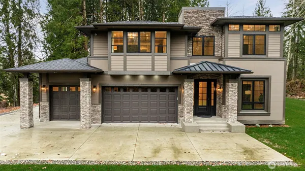 a front view of a house