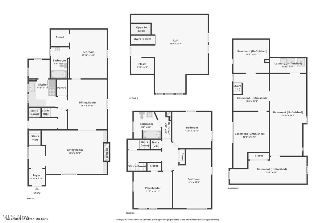 764 Chalker Street Akron, OH 44310 - Photo 34 of 34 View of floor plan / room layout