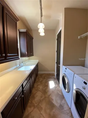 a view of a room with a baby bed