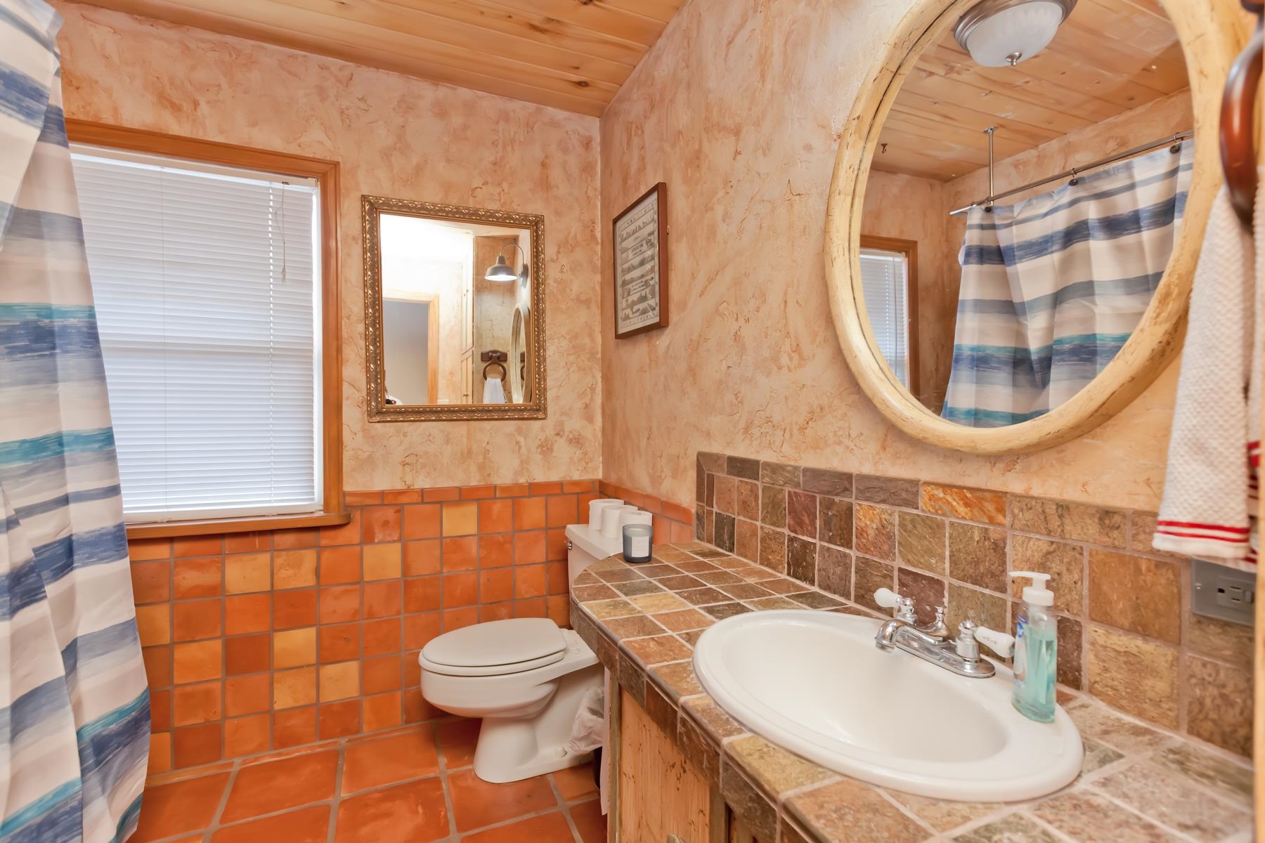 25352 Cedar Mesa Road Cedaredge, CO 81413 - Photo 14 of 42 a bathroom with a sink a mirror and a toilet