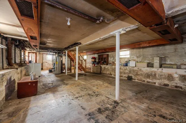 a view of a white house with many windows