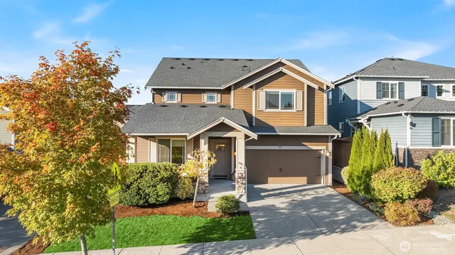 a view of a large with large trees